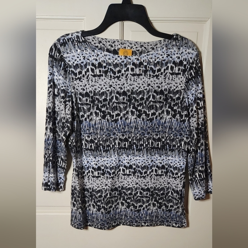Small Ruby Rd Embellished 3/4 Sleeve Blouse